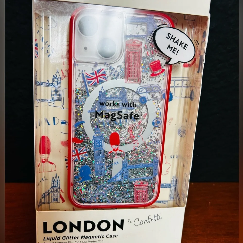 MVMT London & Confetti‎ Liquid Glitter Magnetic Case Iphone 15 14 13 NIB